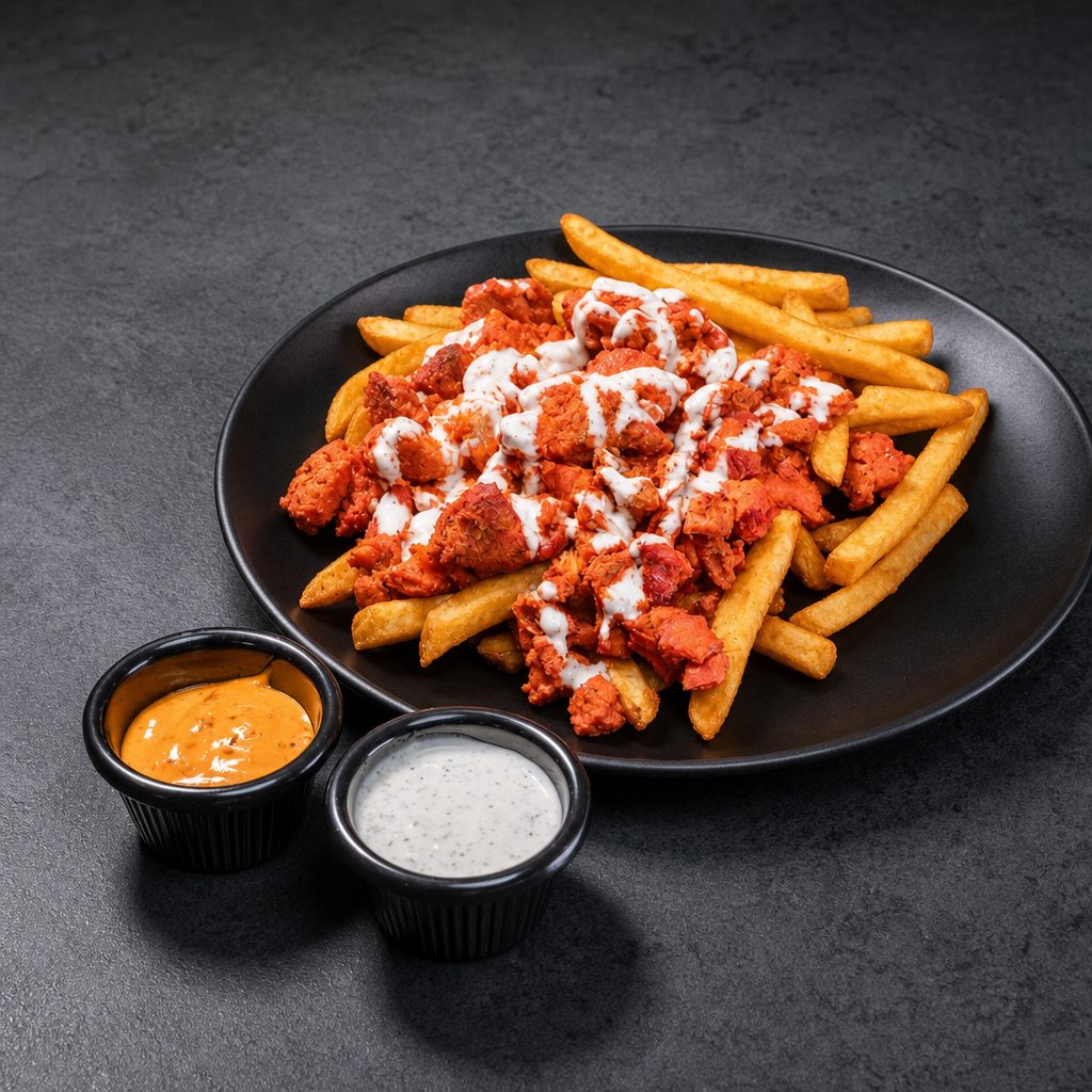 Chicken Over-Fries.