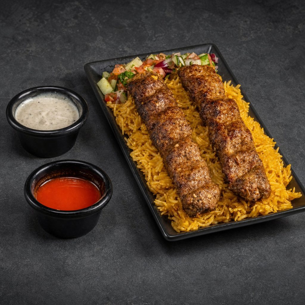 Adana Kofta Platter.